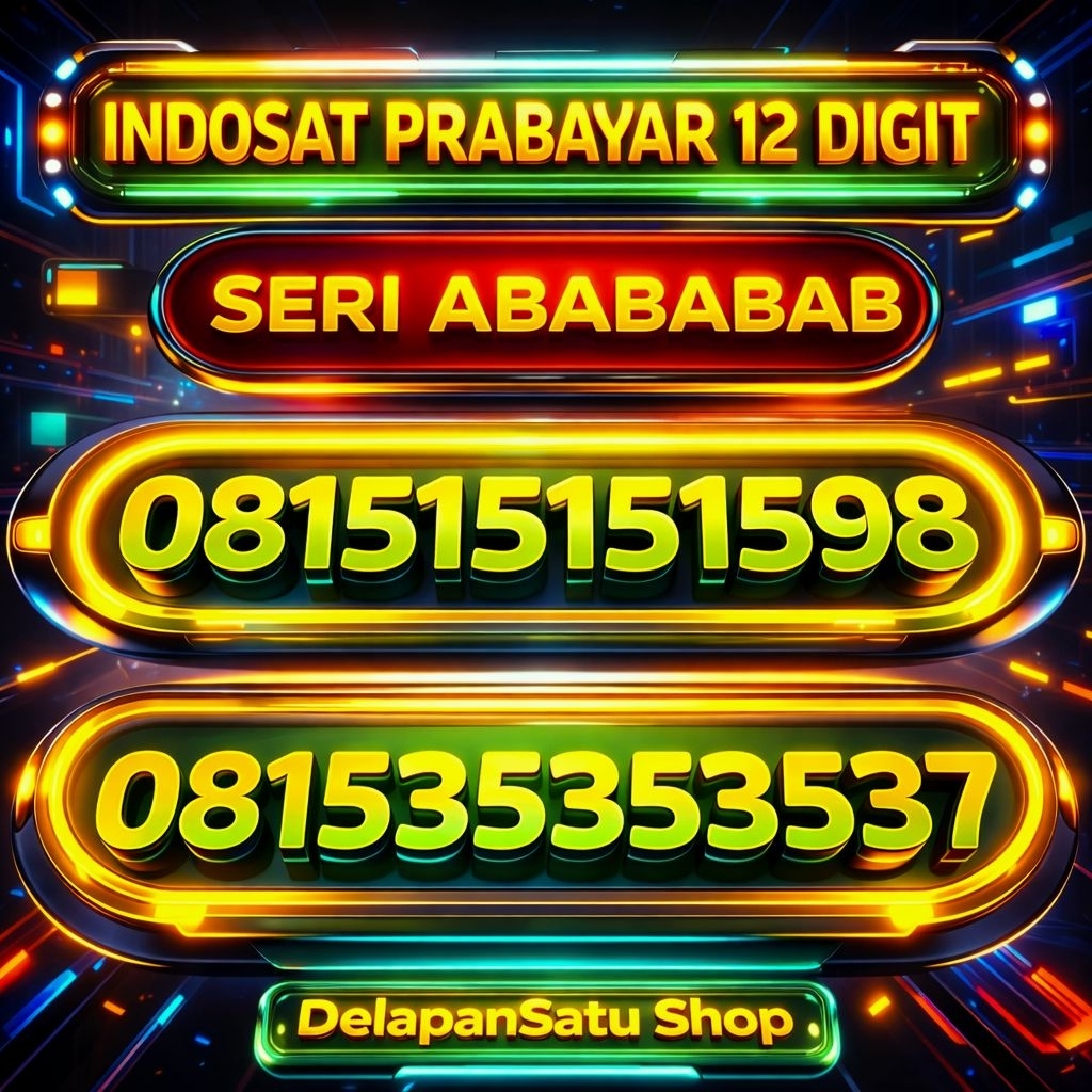 NOMOR CANTIK INDOSAT PRABAYAR 12 DIGIT SPESIAL SERI ABABABAB