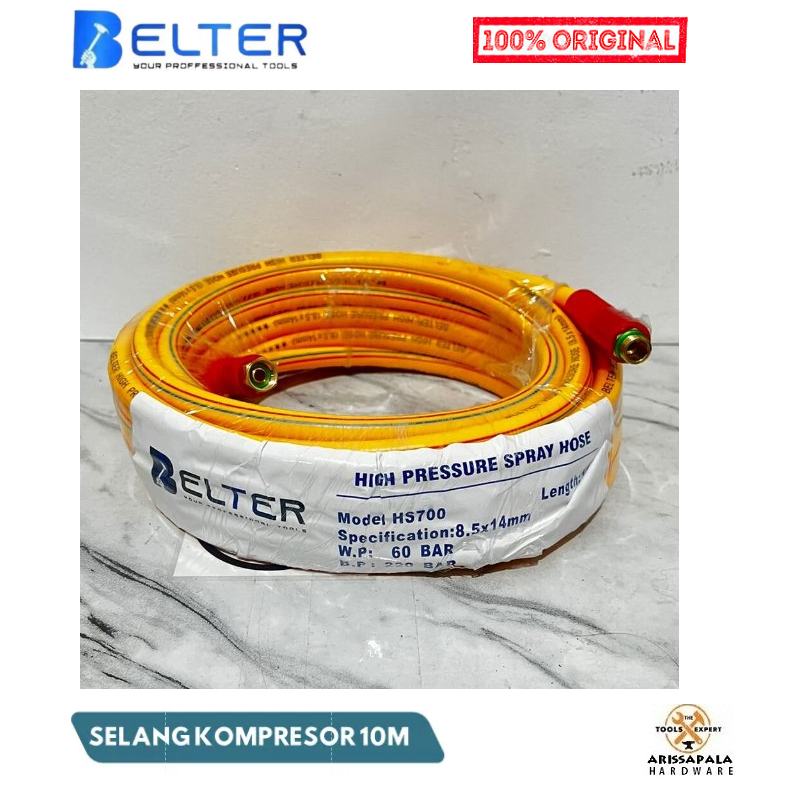 BELTER Selang Kompresor Steam Spray Gun 10 Meter Selang Cuci Mobil Selang Angin Sprayer Spray Hose