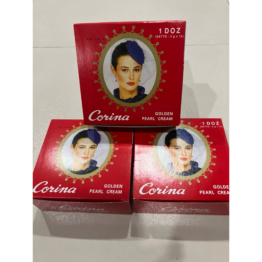 12 pcs (1 lusin) Corina Golden Pearl Cream.