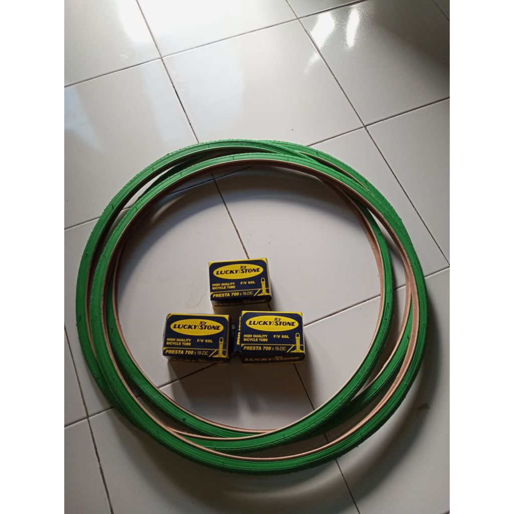 PAKET BAN SEPEDA FIXIE UKURAN 700C LUAR 1 DALAM 1