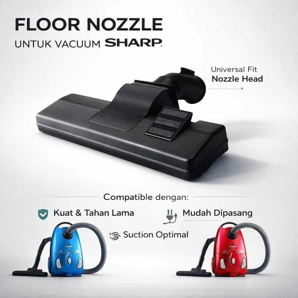 Alternatif Floor Nozzle Vacuum Cleaner / Kepala sikat untuk vacuum Sharp EC-8305 dan EC-8304