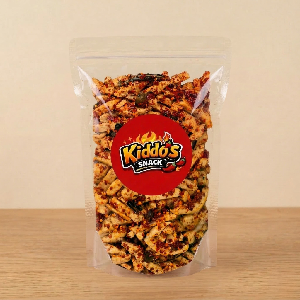 BASRENG STIK PEDAS DAUN JERUK - Kemasan 50gr, 100gr, 200gr, 250gr KIDDOS SNACK