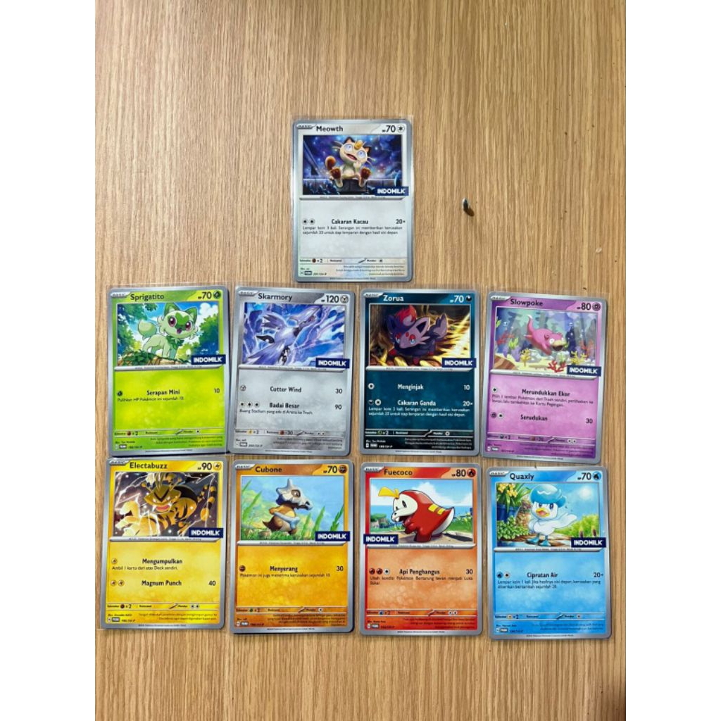 Kartu Pokemon Promo Indomilk set tanpa Pikachu TCG
