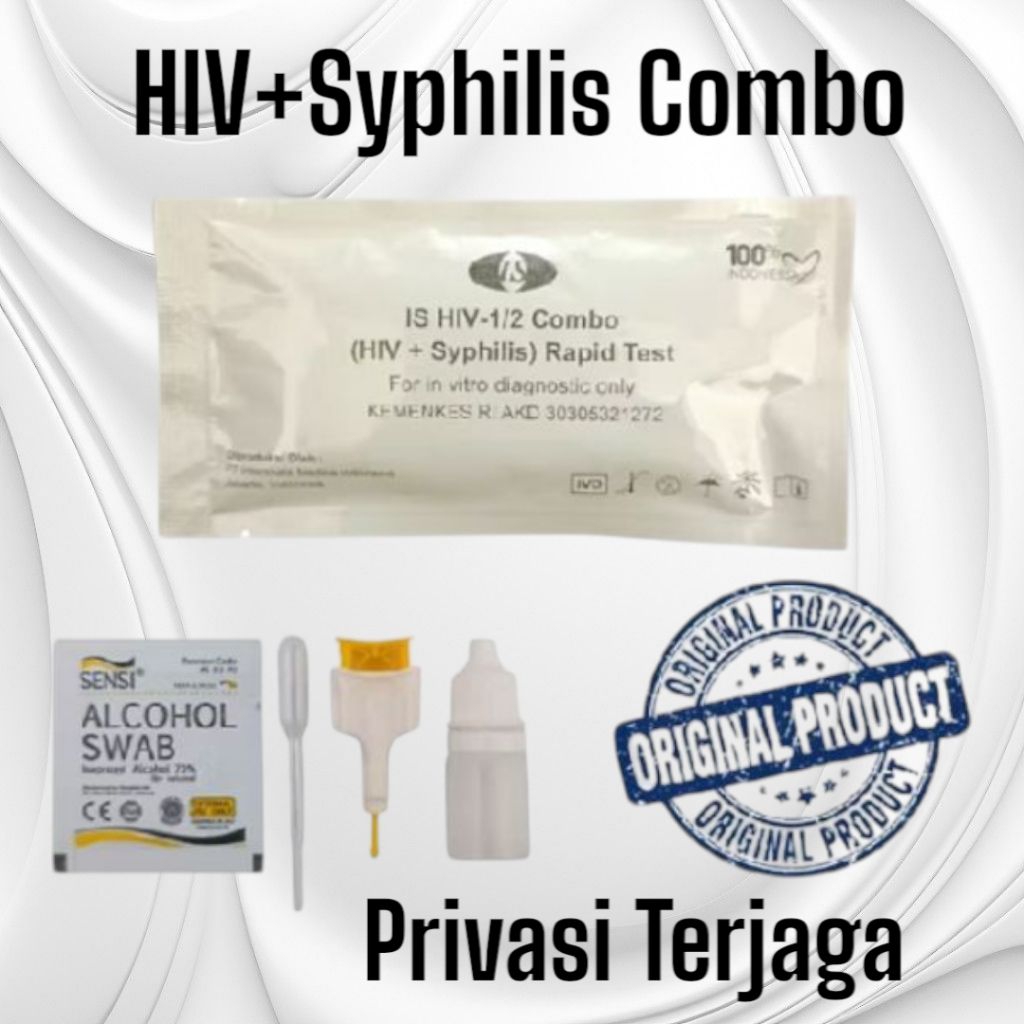 IS Rapid Test HIV dan Syphilis Combo satu set lengkap