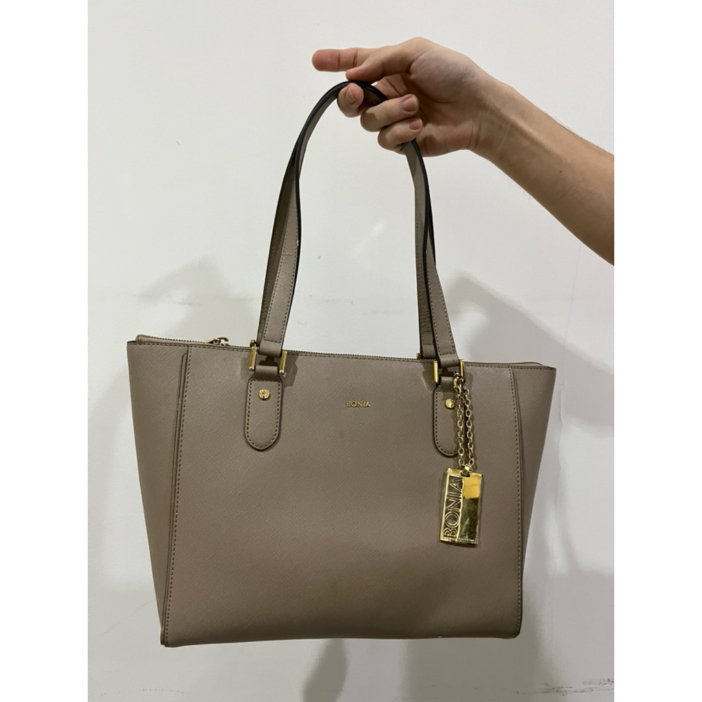 Bonia Bag Beige Preloved Authentic