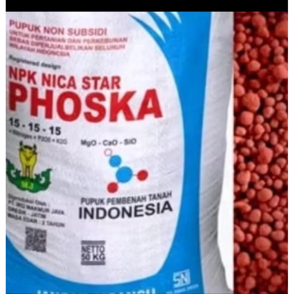 PUPUK PHOSKA 1kg PUPUK NPK PHOSKA SUBSIDI penyubur vegetatif dan generatif
