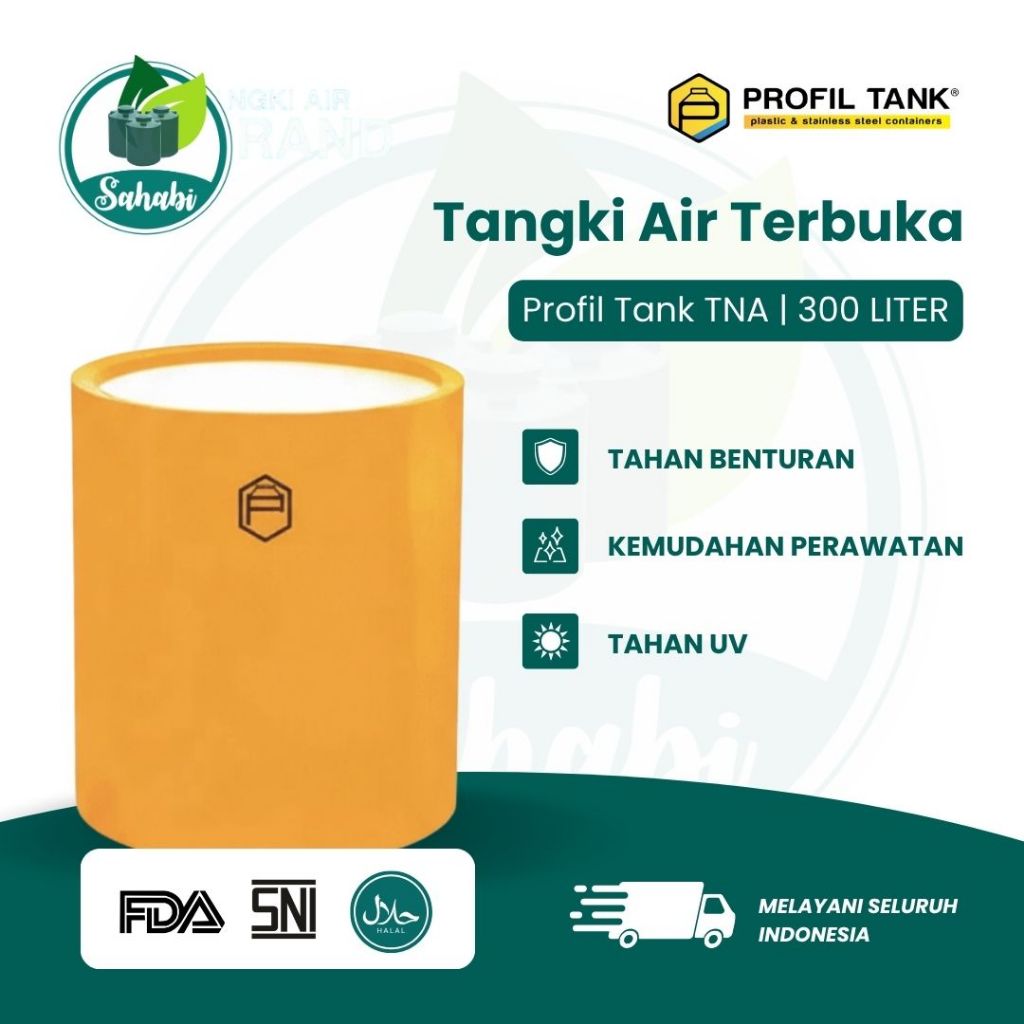Tandon Air / Tangki Air / Tandon Air Terbuka Profil Tank TNA 300 Liter