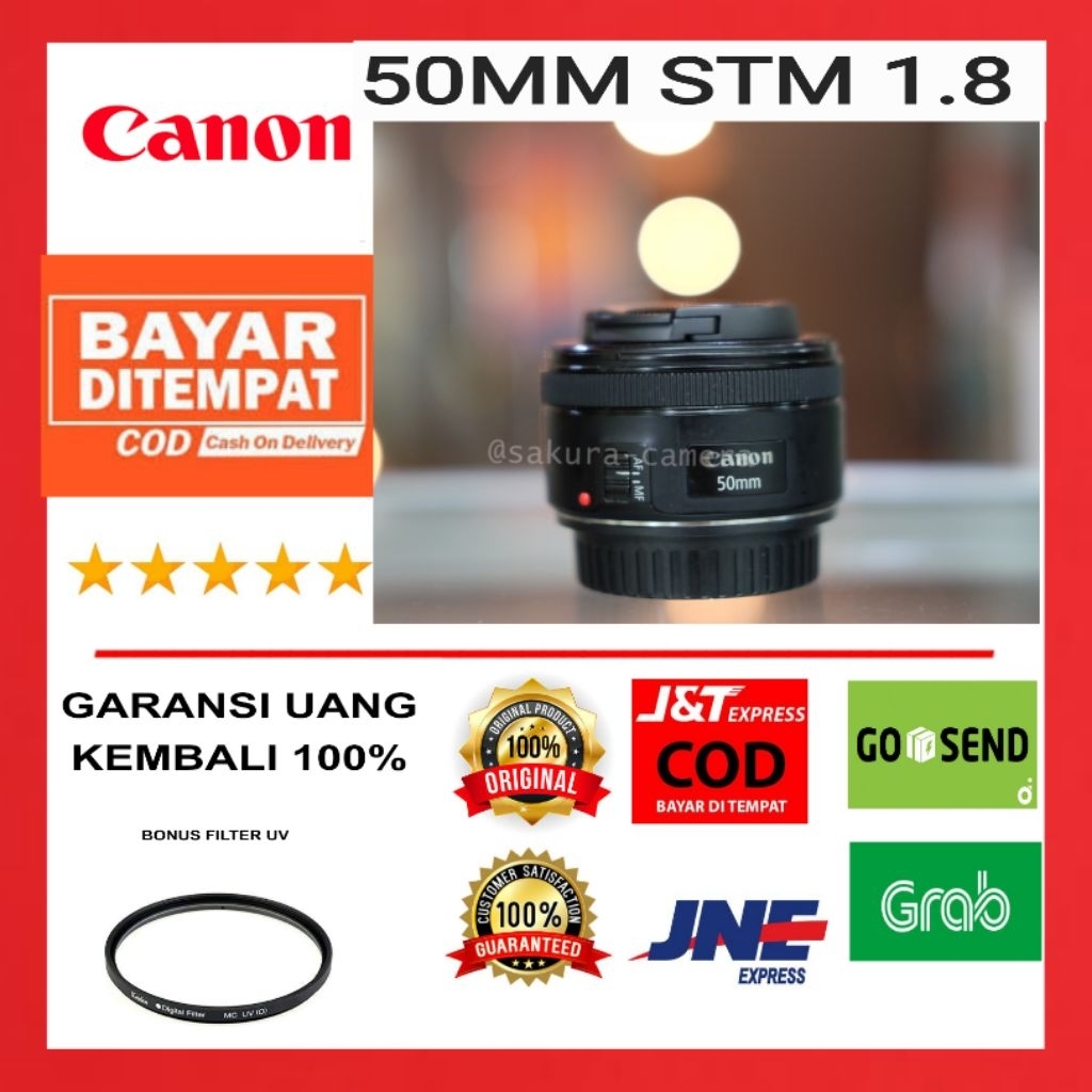 Lensa fix Canon 50mm F1.8 STM Lensa canon 50mm F1.8 lensa bokeh