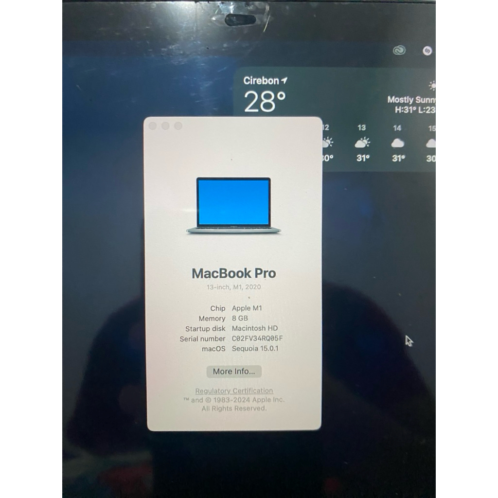 Macbook Pro M1 13” 2020 8/512