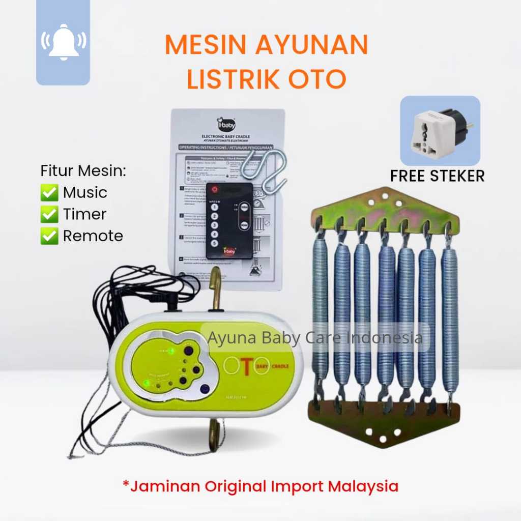 [Free Packing] MESIN AYUNAN LISTRIK BAYI OTO / Ayunan Listrik Bayi