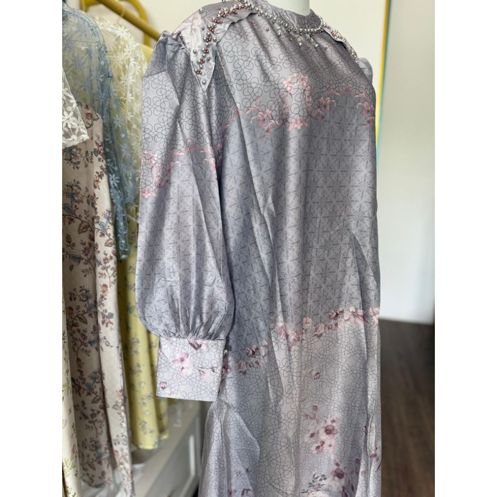 Gamis Premium Satin Look Payet Mewah
