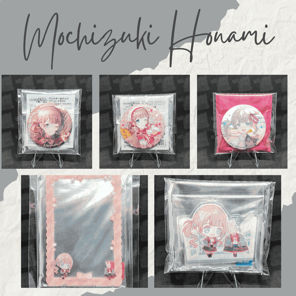 [OFFICIAL MERCH] Project Sekai Mochizuki Honami Pin Badge Hard Case ePick Mini Acrylic Sanrio
