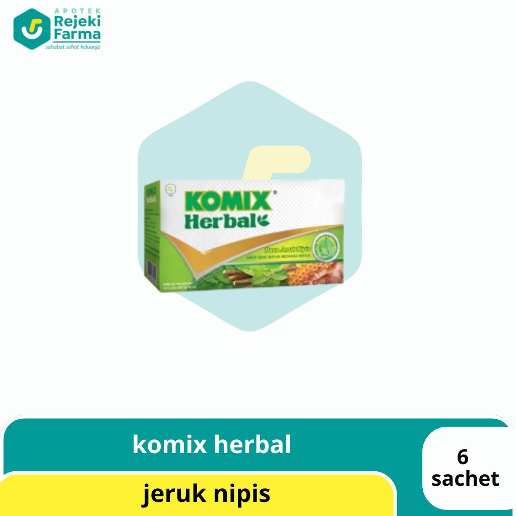 Komix Jeruk Nipis 6sachet (1Box) - Untuk Meredakan Batuk Kering Dan Berdahak