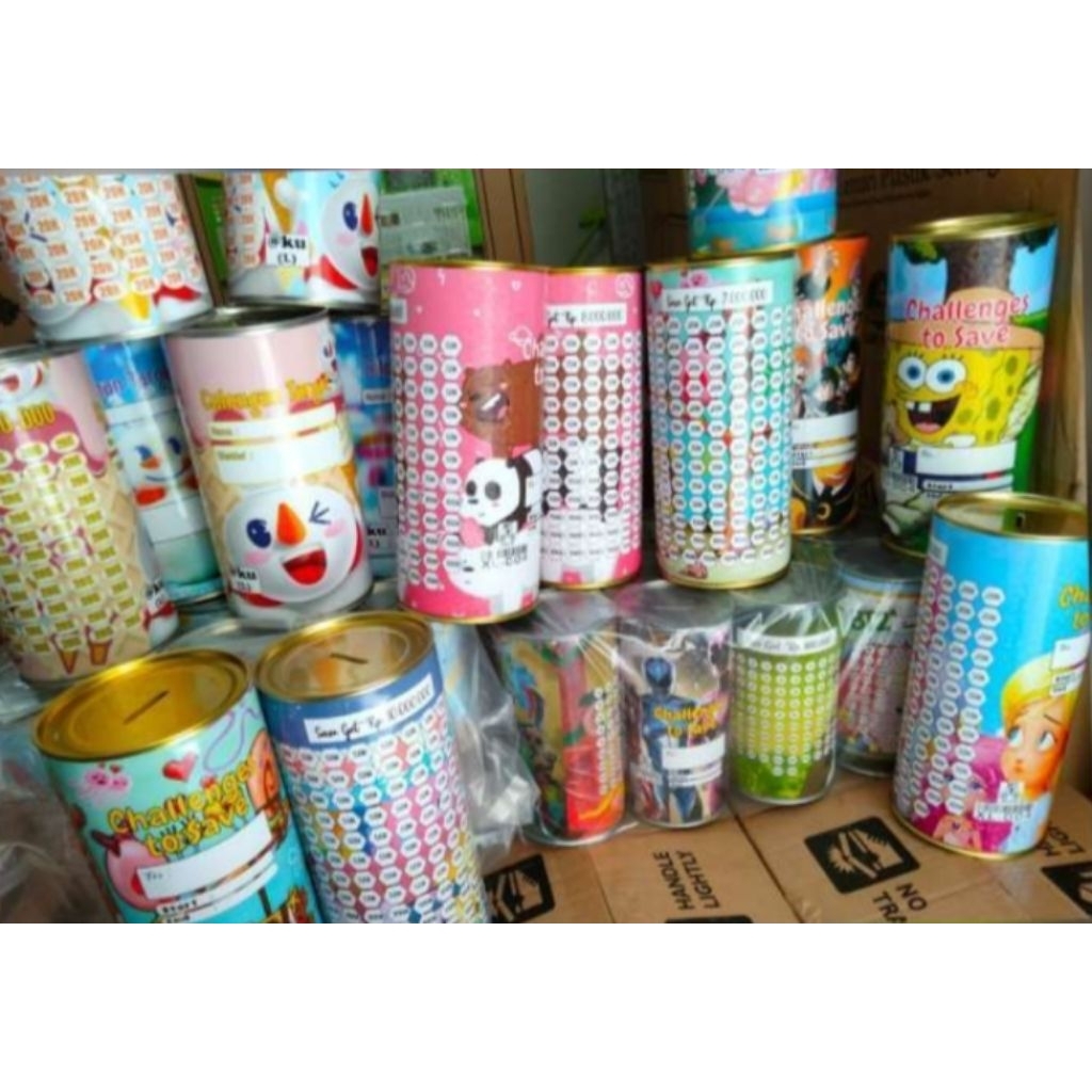 Celengan kaleng target_celengan target