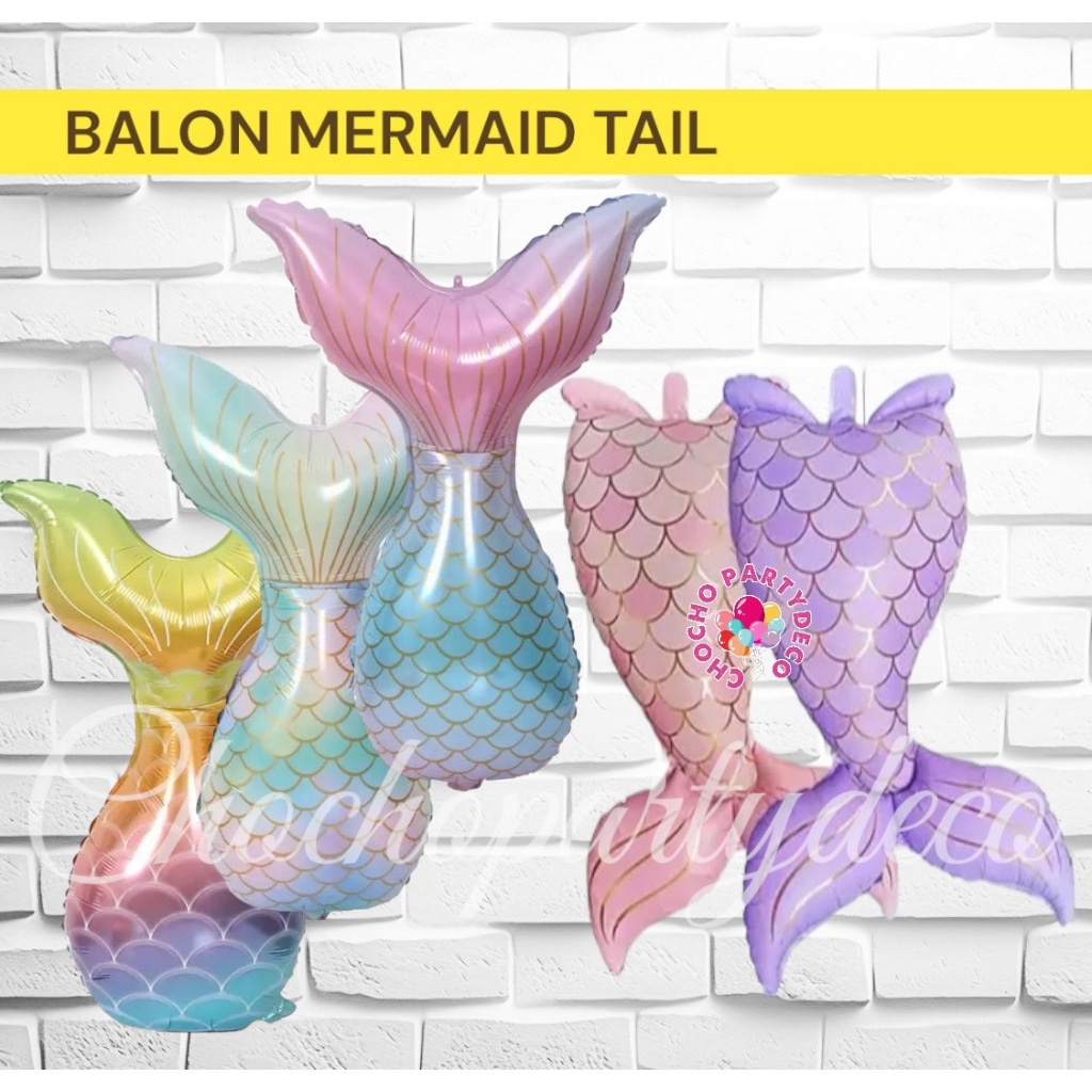 Balon Foil Ekor Putri Duyung / Mermaid Tail