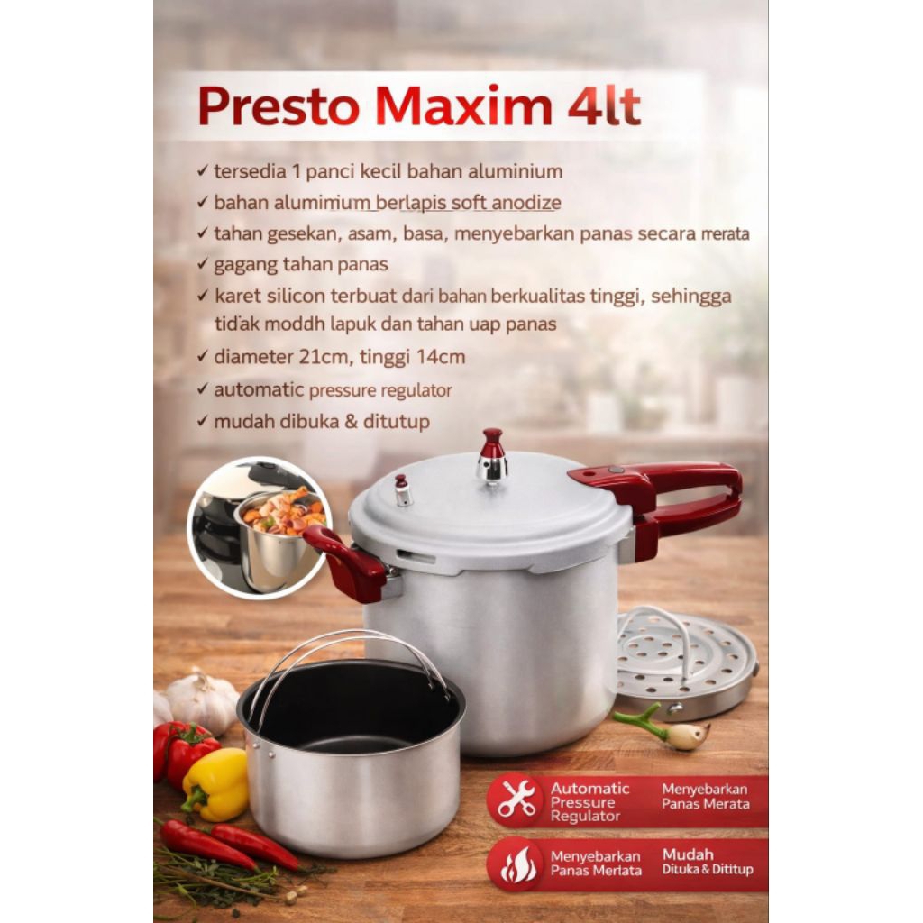 Presto maxim 4 liter