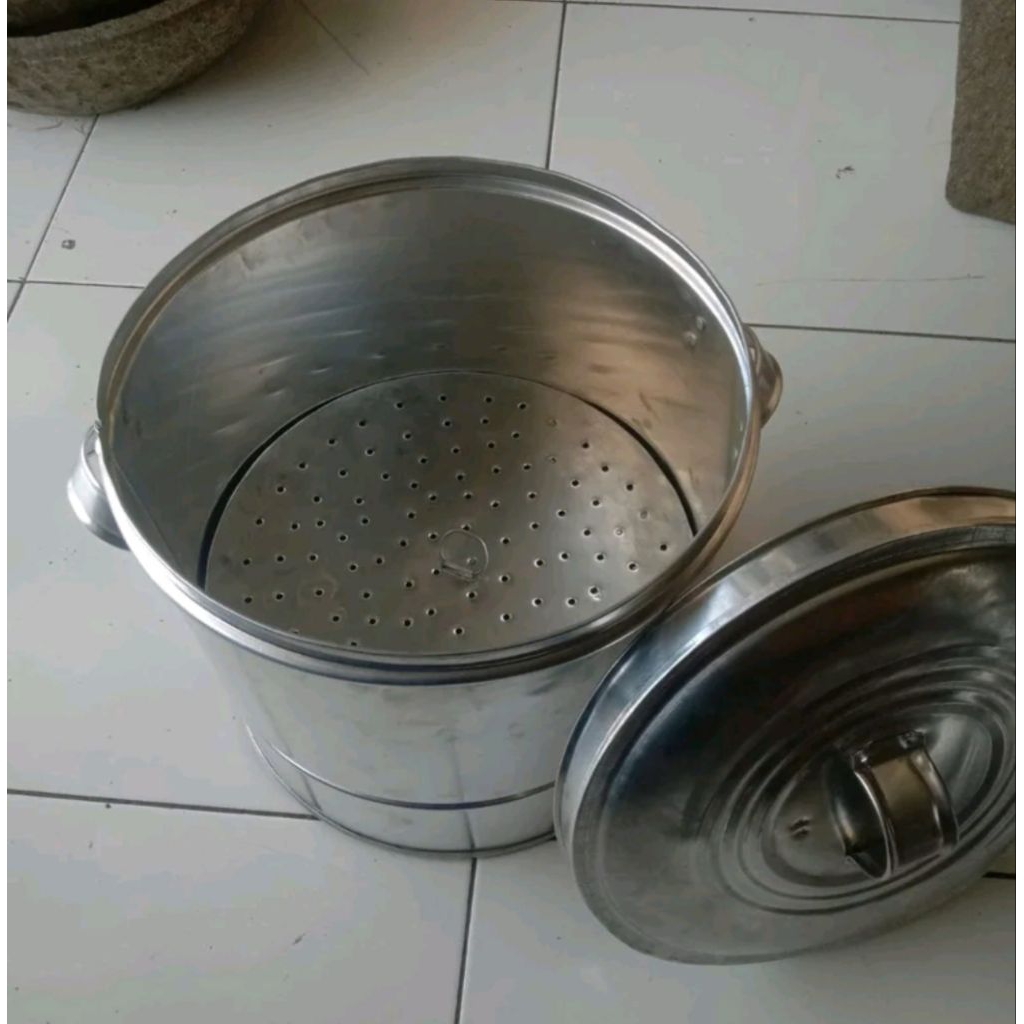 Panci Langseng Nasi Kukus Steamer Aluminium