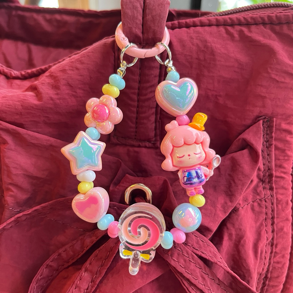 Pink Blue Gantungan Tas Alice in Wonderland