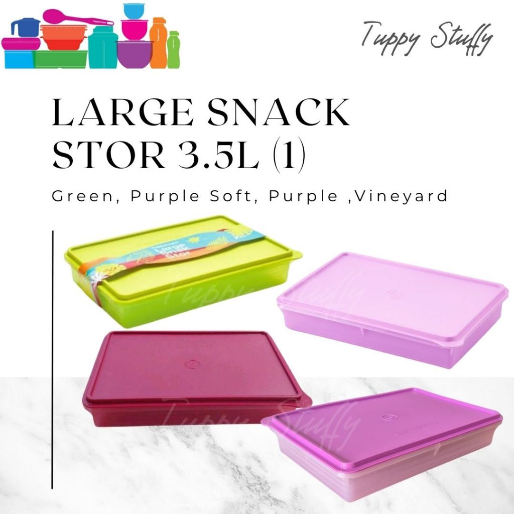Large Snack Store 3,5L 1pcs Tupperware | Tempat kue bolu plastik ori tupperware / Tempat kue lapis t