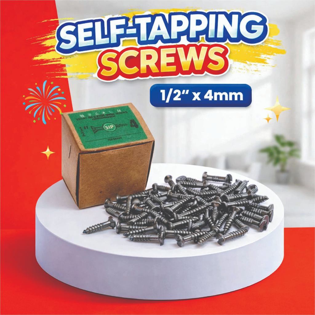 SIP Sekrup Kayu 1/2” x 3 – Sekrup Kuat Tajam Anti Penyok per Box