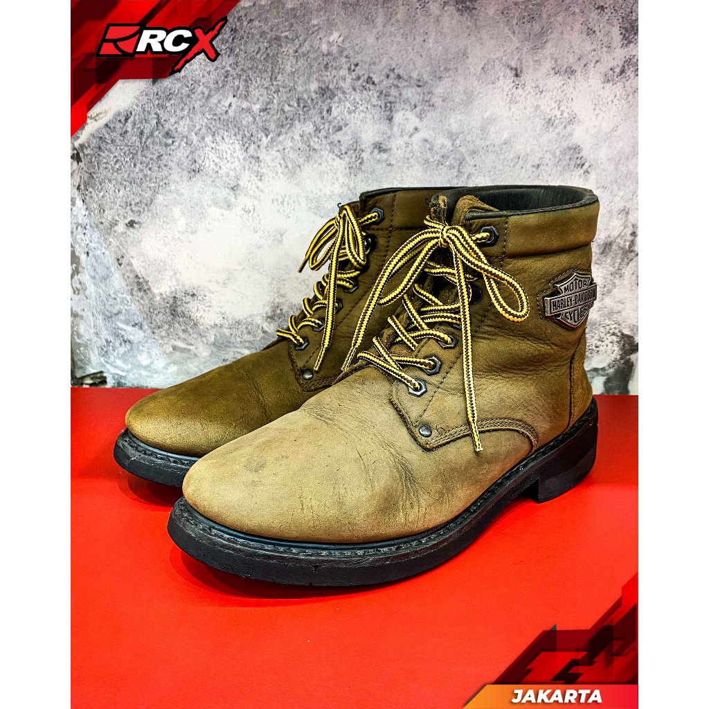 Sepatu Harley Davidson Gibson Khaki Original Second 2nd Bekas RCX