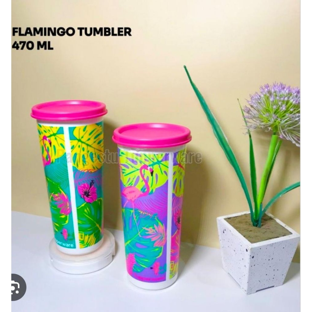 Tupperware tumbler flamingo