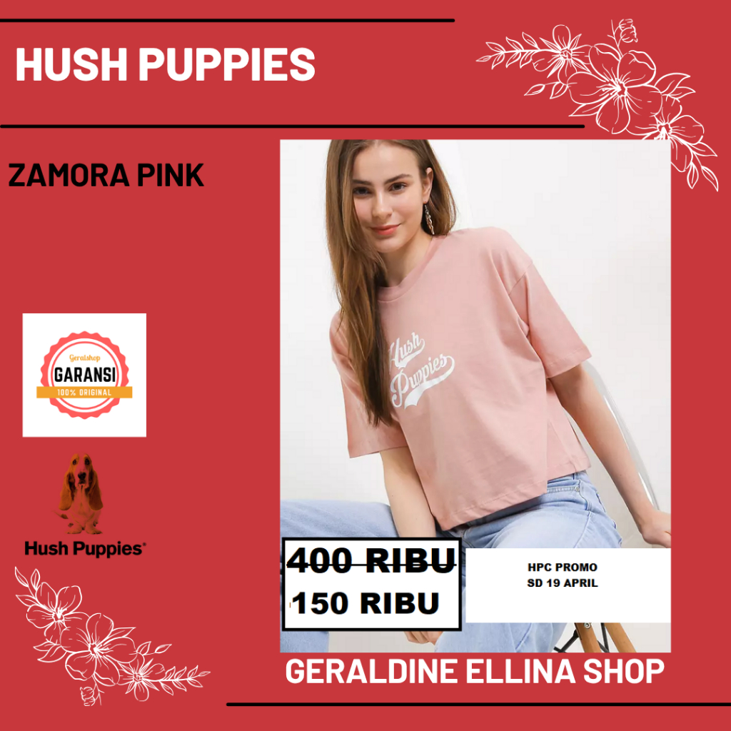 Kaos Hush Puppies Wanita Original Sale ZAMORA