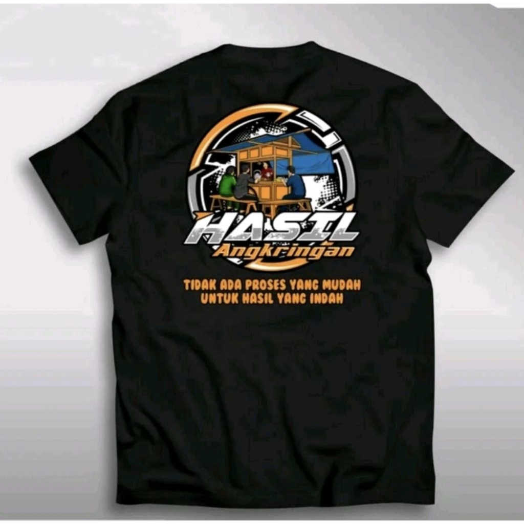 Kaos T-Shirt Hasil Angkringan Baju Distro Ukuran S M L XL