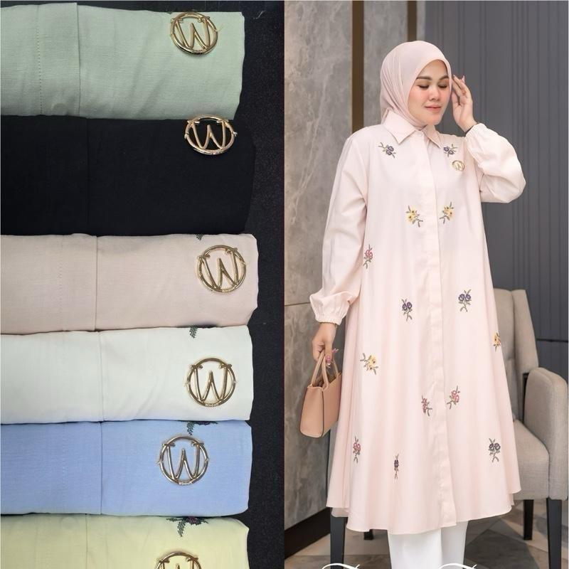 Atasan Wanita_ Tunik Winody Tulip Katun Motif