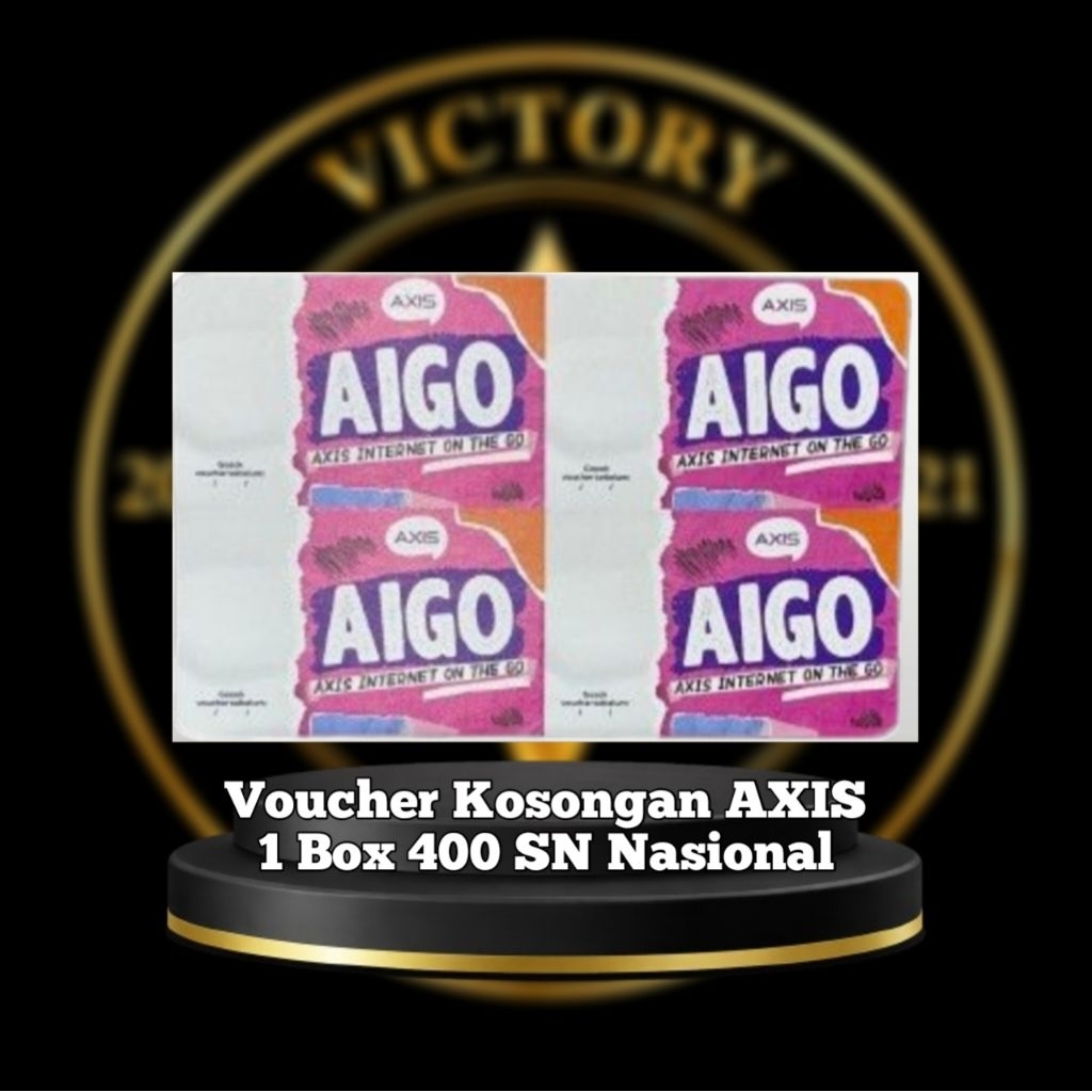 Voucher kosongan Axis 1 Box 400 SN / Voucher fisik / Bahan kertas injek kuota axis murah
