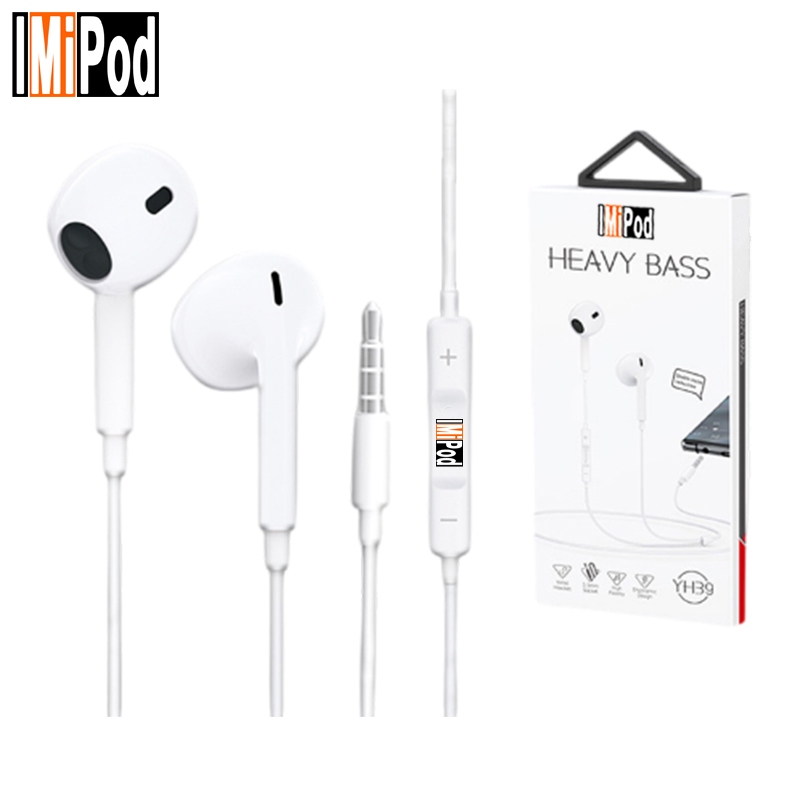 lMiPod YH39 Headset Wired 3.5mm Audio Jack untuk Smartphone VIVO OPPO Samsung ENC Call Noise Cancell