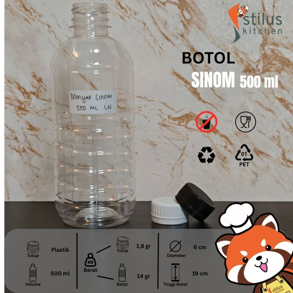 Botol Sinom 500ml / Botol Minyak / Botol Jus