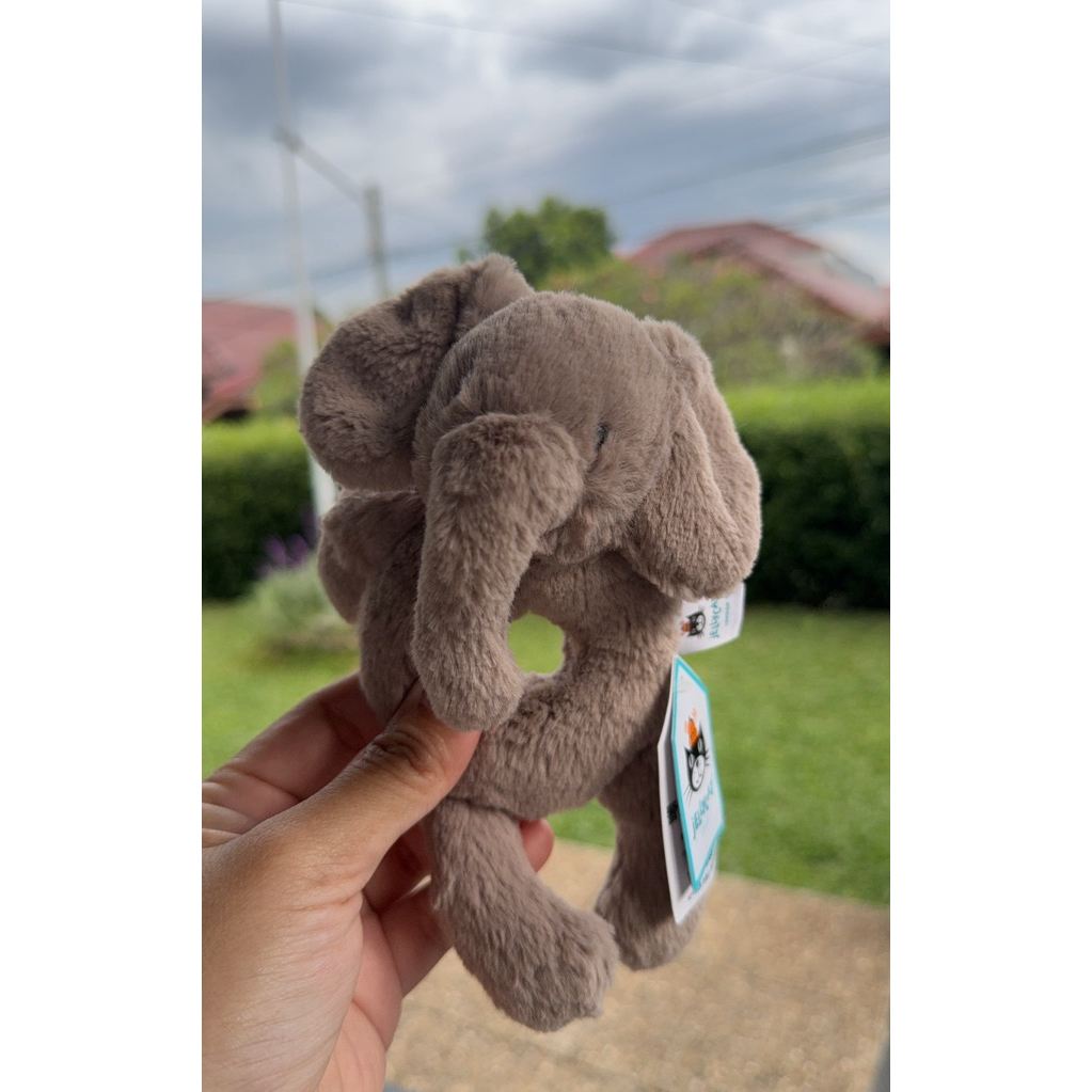 Jellycat rattle smudge elephant
