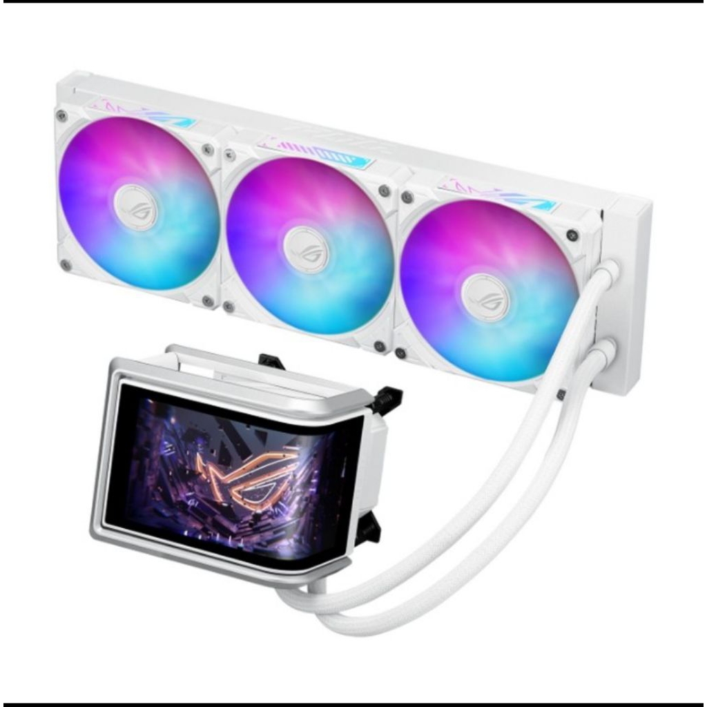 Asus Ryuo IV 360 ARGB (White) with 6.67" AMOLED Display 2K Curved-Asetek Gen8 AIO Cooler