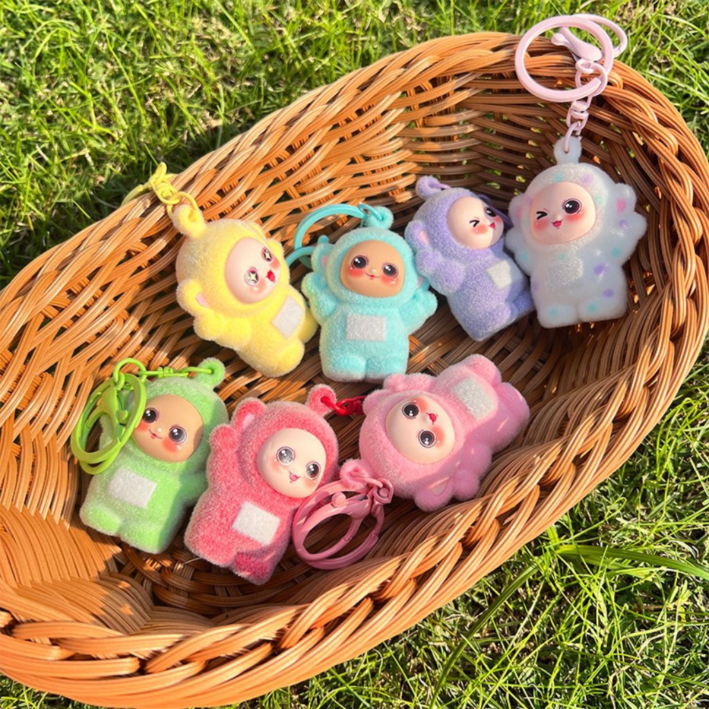 DIY_Brick Gantungan Kunci Teletubbies Bludru Bagcham Teletubbies Ganci Lucu Teletubbies Bludru