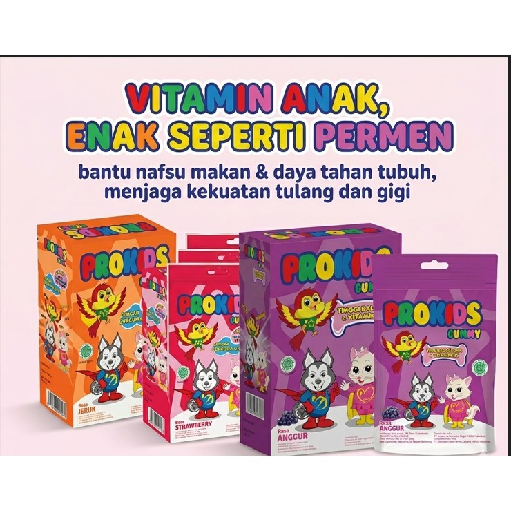 Prokids Gummy Vitamin Anak – Multivitamin Anak | Gummy Anak Enak