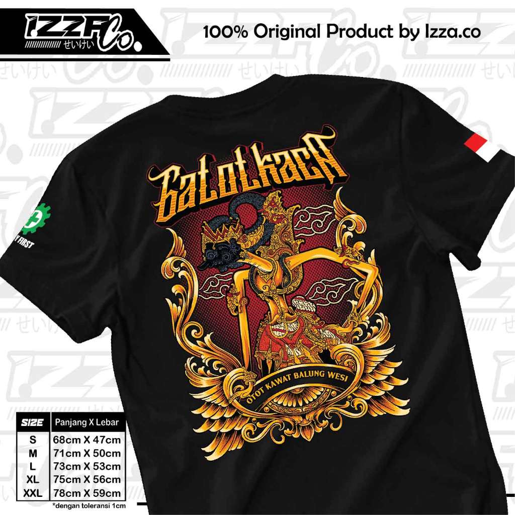 Kaos Gatotkaca, Kaos Tokoh Wayang Gatotkaca, Unisex T-Shirt IzzaCloth 095