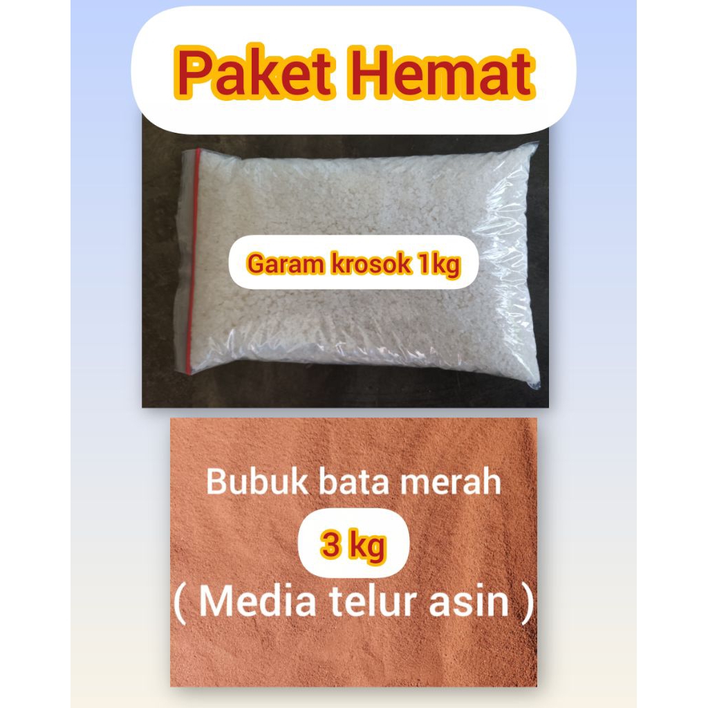 serbuk bata merah 3kg + garam krosok 1kg