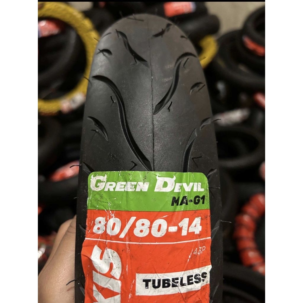 BAN LUAR MAXXIS GREEN DEVIL MATIC 80/80-14 TUBELESS