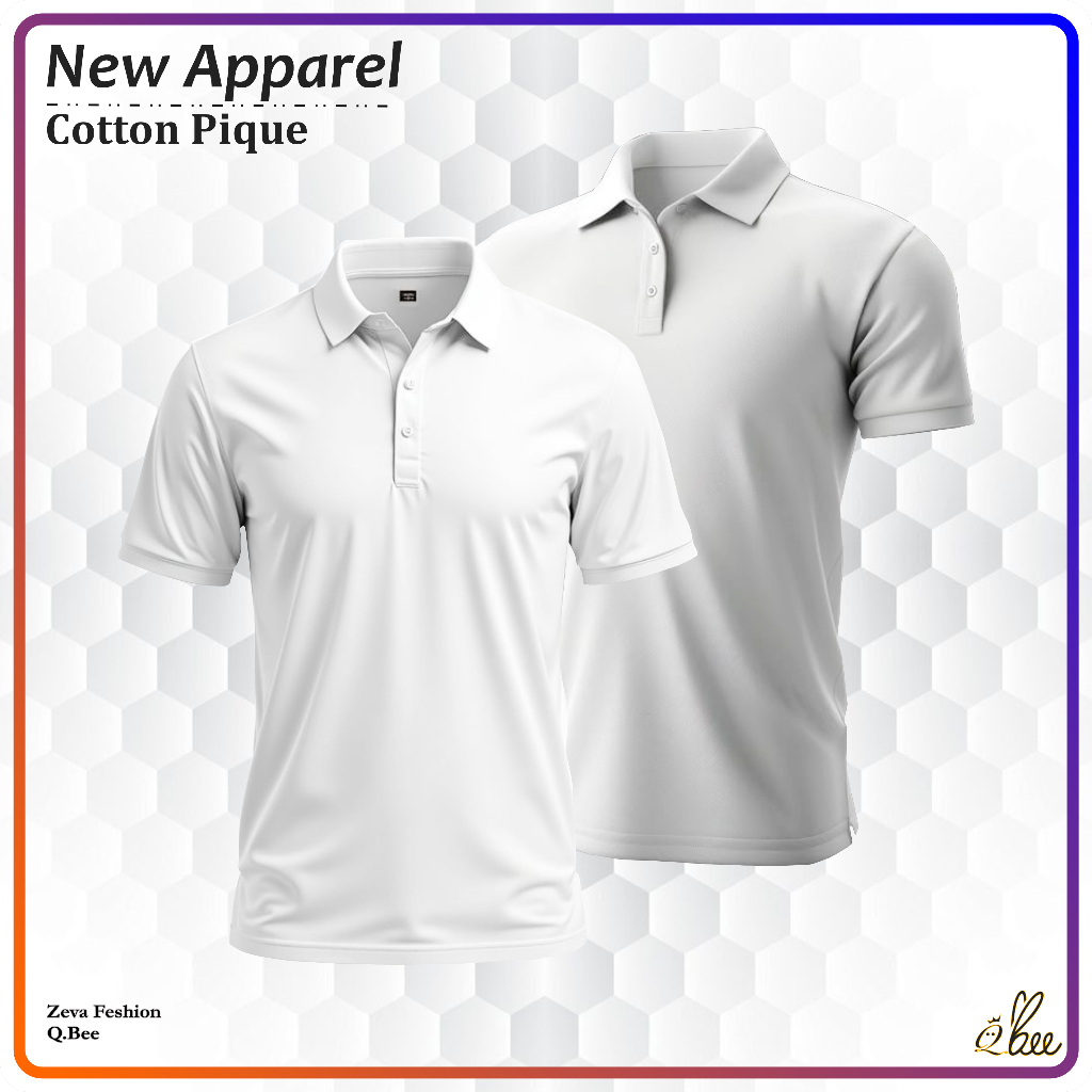 New Comers | Kaos Polo Polos, New Apparel Cotton Pique Desain Klasik