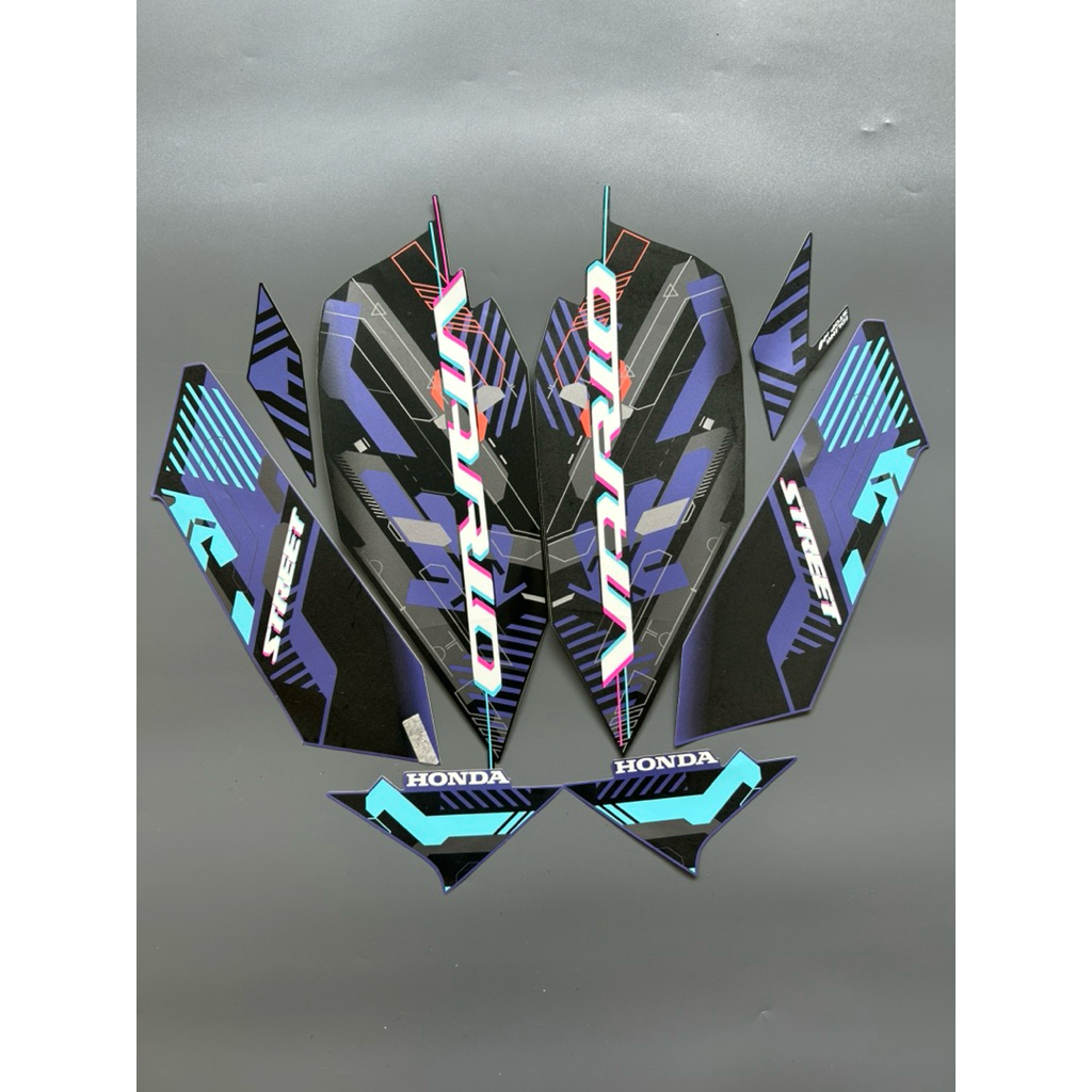 STRIPING STIKER VARIO STREET 2026 HITAM UNGU ORIGINAL LOST PACK