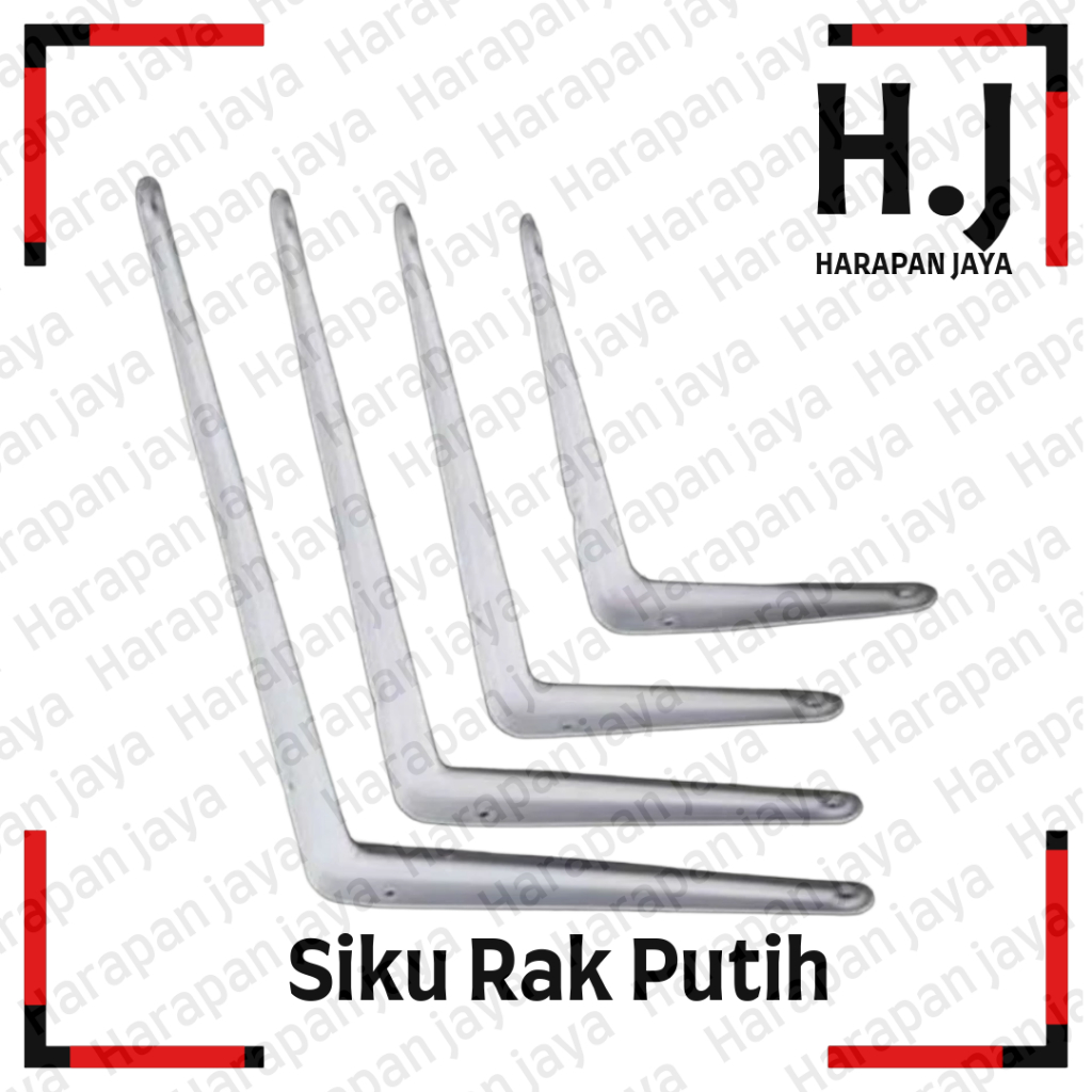 Siku Rak Putih Besi Dinding | Siku Rak L