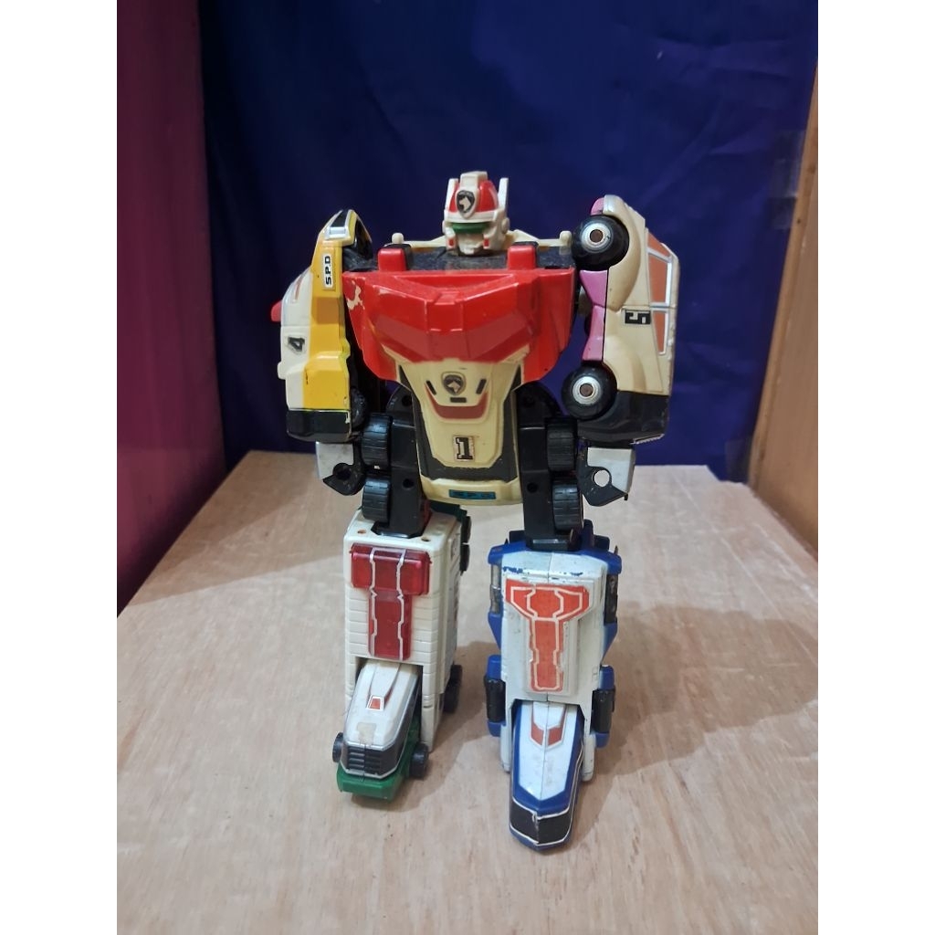 Mainan Jadul figure Megazord Power Rangers SPD Dekarobo 1 Set No Merk