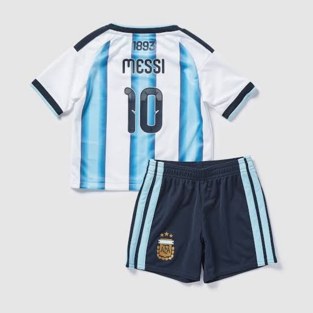 Jersey Baju Bola Anak Argentina Home Kids 2026 Messi Grade Ori