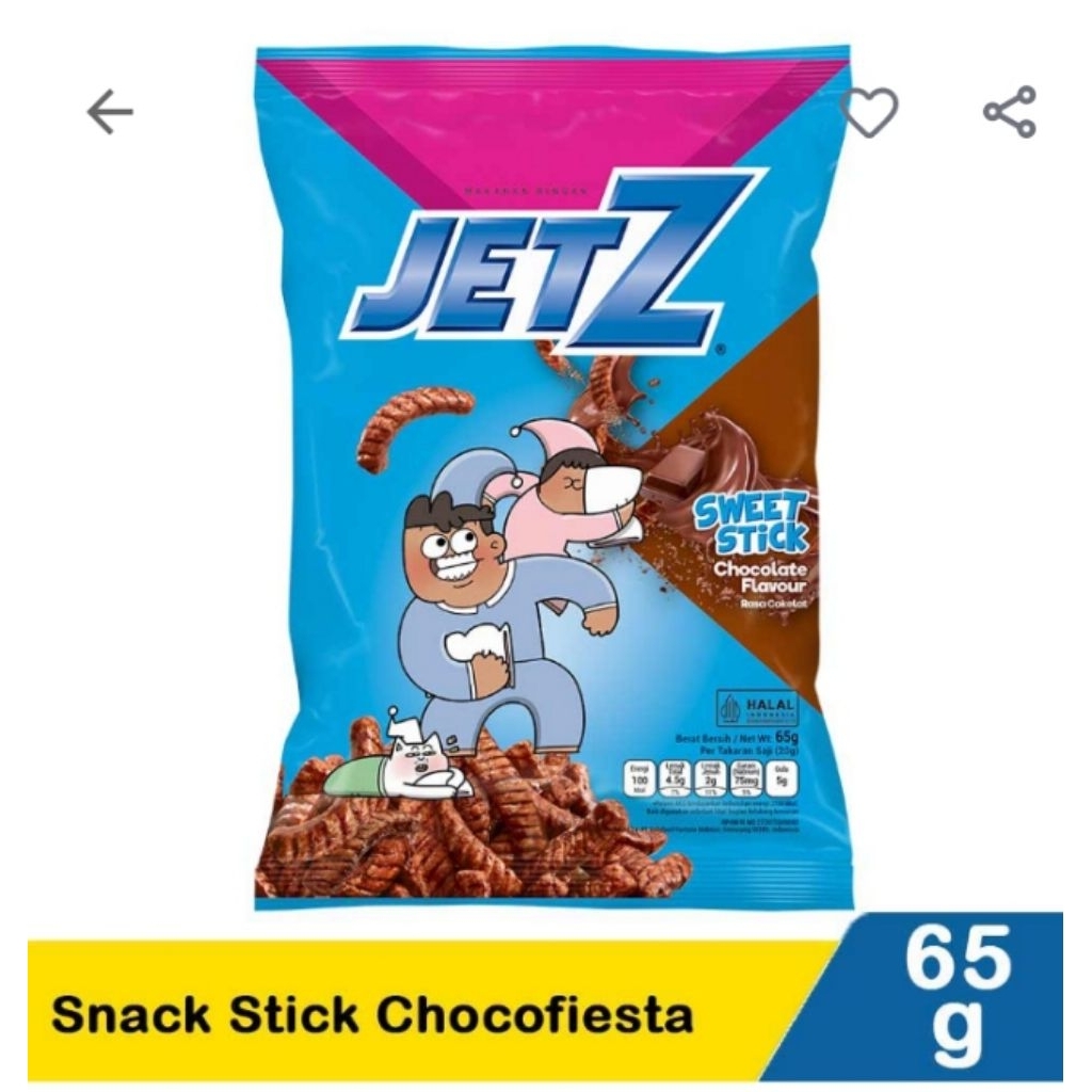 jetz Snack stick chocofiesta 65 gr