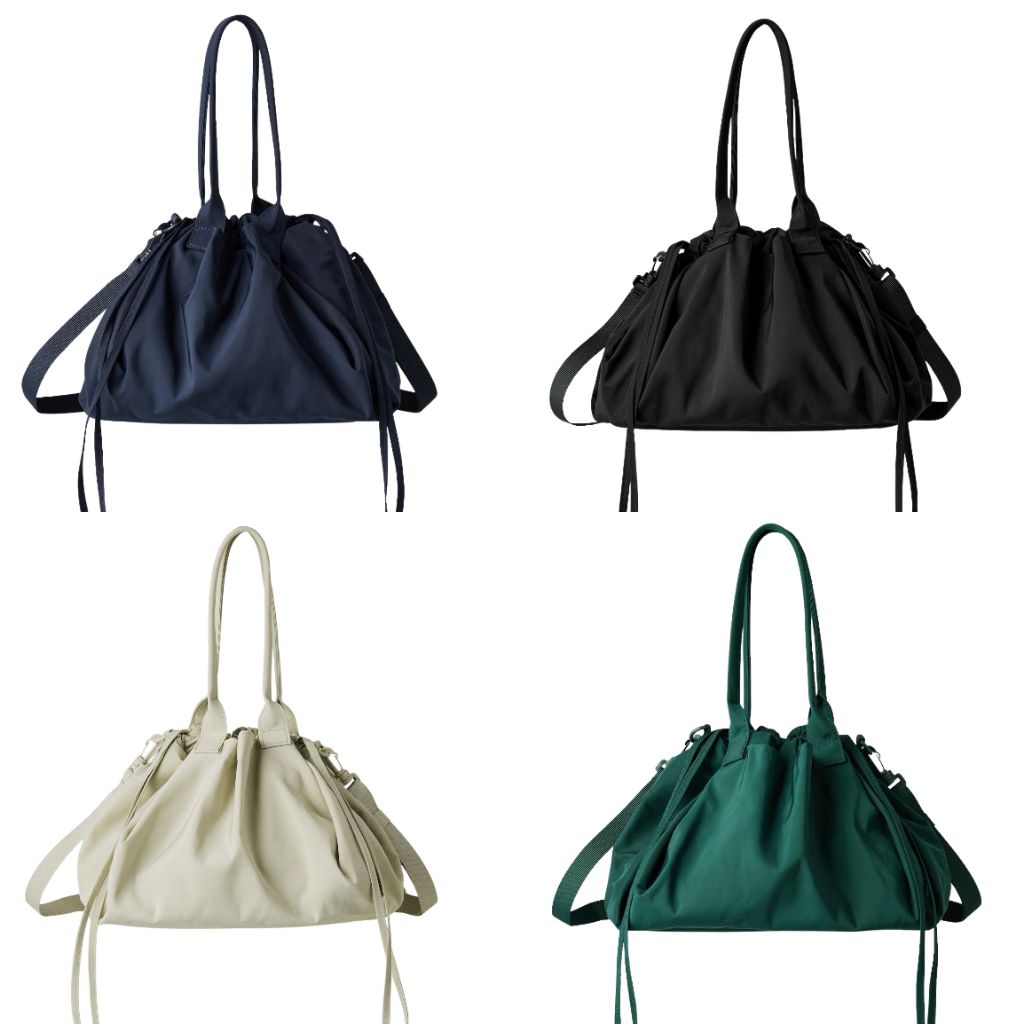 PRE-ORDER UNIQLO Drawstring bag (water repellent) | Tas Serut Nylon | Shoulder Bag Nylon | Tote Bag