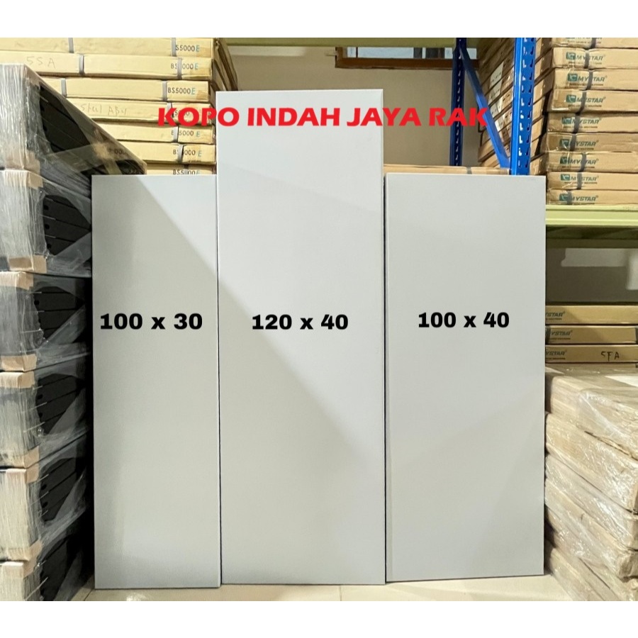 Ambalan Rak Besi Siku kapasitas 60kg | Tatakan Panjang 100cm 120cm 150cm 80cm | Lebar 30cm 40cm 50cm