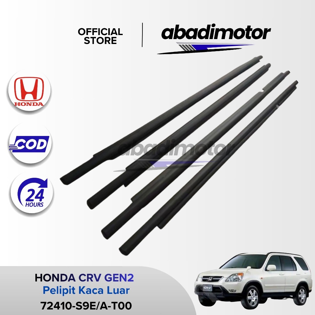 [COD]Pelipit Karet Pintu Kaca 1Set Mobil Tahan Cuaca Luar Crv Gen 2 2002-2006 Original 72410-S9E/A-T