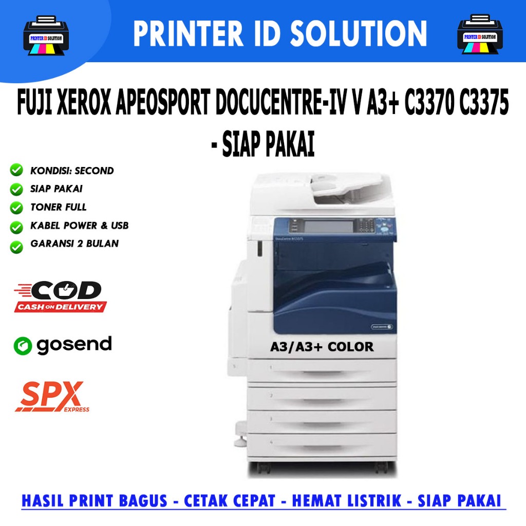 MESIN PRINTER XEROX  APEOSPORT DOCUCENTRE-IV V A3+ C3370 C3375 XEROX FUJI COLOR