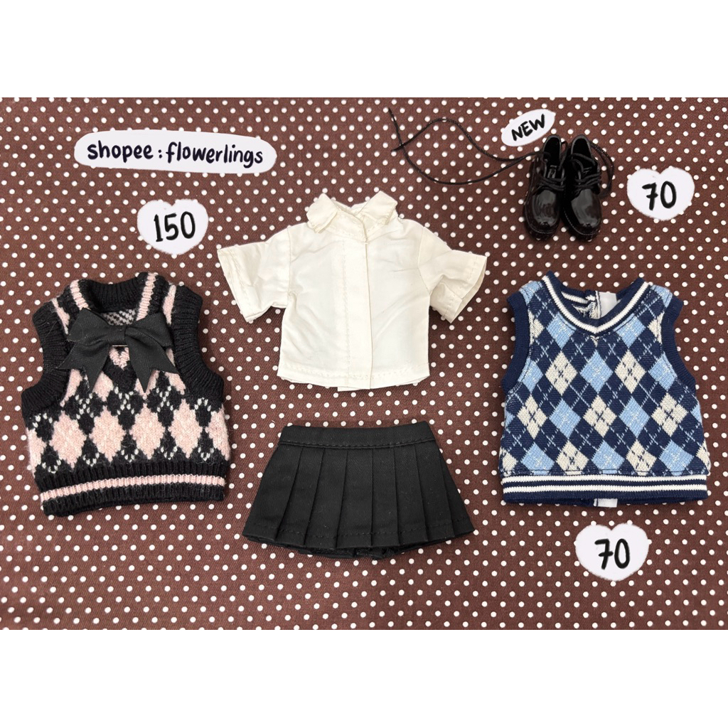 [PRELOVED] Baju Clothes Seragam Uniform Sepatu Shoes Boneka BJD 1/6
